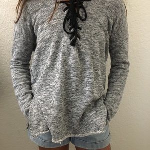 Gray sweatshirt from Tilly’s